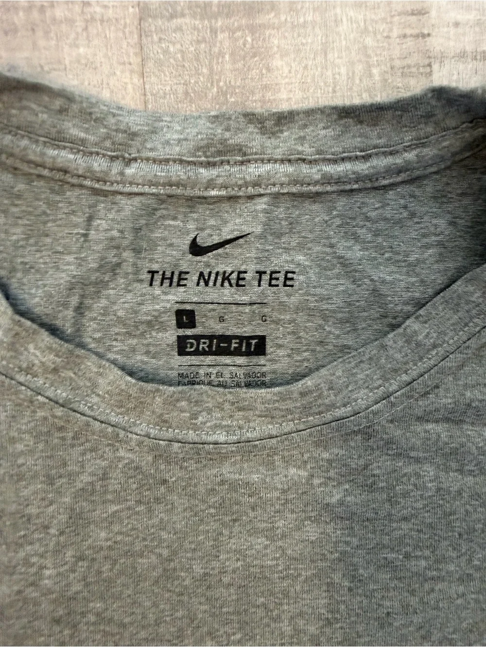 Men’s Large Shirt Lot of 2 Nike Dri-FIT Athletic Works Black Gray Activewear